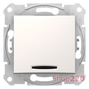 Перекрестный выключатель с подсветкой, кремовый, Sedna SDN0501123 Schneider