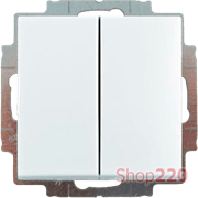 Выключатель 2-клавишный проходной, белый, ABB 2006/6/6 UC-94-507 Basic 55