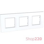 Рамка 3 места, белый, Unica Quadro MGU2.706.18 Schneider