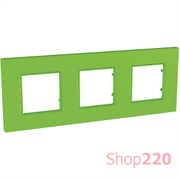Рамка 3 места, Киви Bio, Unica Quadro MGU4.706.28 Schneider
