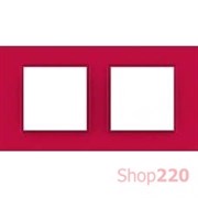 Рамка 2 места, Малина Lipstick, Unica Quadro MGU4.704.27 Schneider