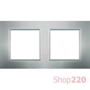 Рамка 2 места, серебряный, Unica Quadro MGU6.704.55 Schneider