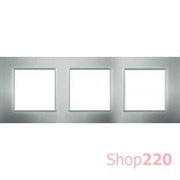 Рамка 3 места, серебряный, Unica Quadro MGU6.706.55 Schneider