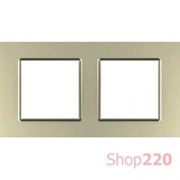 Рамка 2 места, титановый, Unica Quadro MGU6.704.57 Schneider