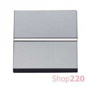Кнопка без фиксации, серебристый, Zenit ABB N2204.7 PL