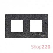Рамка 2 поста, сланец, Zenit ABB N2272 PZ