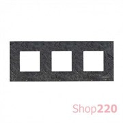 Рамка 3 поста, сланец, Zenit ABB N2273 PZ