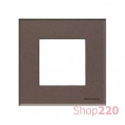 Рамка 1 пост, стекло кофейное, Zenit ABB N2271 CC