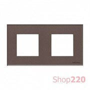 Рамка 2 поста, стекло кофейное, Zenit ABB N2272 CC