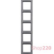 Рамка 5 постов, алюминий, Q.3 Berker 10156094