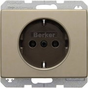Розетка с заземлением, бронза, ARSYS Berker 47140001