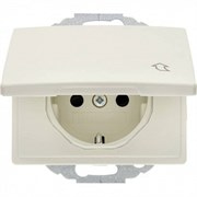 Розетка с заземлением и крышкой, белый, ARSYS Berker 47470002
