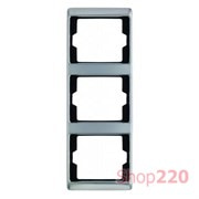 Рамка 3 поста, вертикальная, нержавеющая сталь, ARSYS Berker 13340004