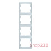 Рамка 4 поста, вертикальная, полярная белизна, ARSYS Berker 13430069
