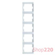 Рамка 5 постов, вертикальная, полярная белизна, ARSYS Berker 13530069