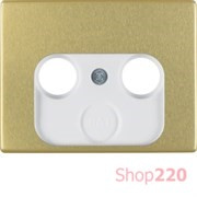 Накладка ТВ розеток на 2/3 отверстия, золото, ARSYS Berker 12020002