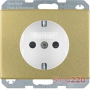 Розетка с заземлением, золото, ARSYS Berker 47140002