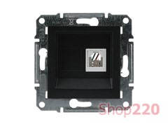 Розетка телефонная RJ-11, антрацит, EPH4100171 Asfora Schneider