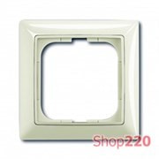 Рамка 1 пост, белый шале, ABB 2511-96-507 Basic 55