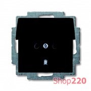 Розетка с заземлением и крышкой, черный шато, ABB 20 EUK-95-507 Basic 55