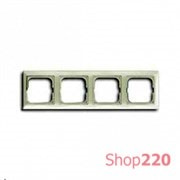 Рамка 4 поста, белый шале, ABB 2514-96-507 Basic 55