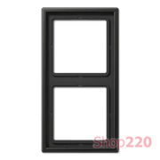 Рамка 2 поста, антрацит, Jung LS990 (металл) AL2982AN