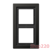 Рамка 2 поста, антрацит, Jung LS Design (металл) ALD2982AN