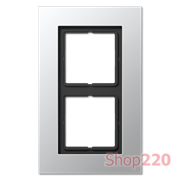 Рамка 2 поста, алюминий, Jung LS Plus (металл) LSP982AL