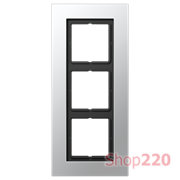 Рамка 3 поста, алюминий, Jung LS Plus (металл) LSP983AL