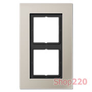Рамка 2 поста, нержавеющая сталь, Jung LS Plus (металл) LSP982ES