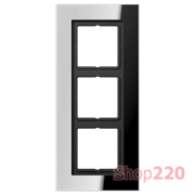 Рамка 3 поста, хром, Jung LS Plus (металл) LSP983GCR