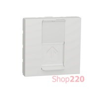 Розетка компьютерная RJ45, 5, STP, белый, 2 модуля, Unica New Schneider NU341318