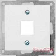 Корпус для одного разъема RJ-12/RJ-45 Keystone, белый, Polo Fiorena 22007802