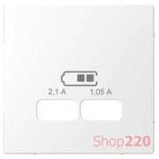 Накладка USB розетки, белый лотос, Merten MTN4367-6035