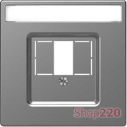 Накладка HDMI или аудио розетки, нержавеющая сталь, Merten MTN4250-6036
