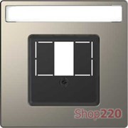 Накладка HDMI или аудио розетки, никель (металл), Merten MTN4250-6050