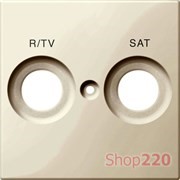 Накладка телевизионной двойной розетки TV/R+SAT, бежевый, Merten MTN299844