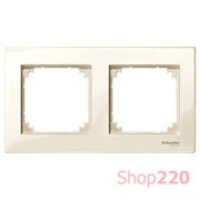 Рамка 2 поста, бежевый, Merten M-PLAN MTN515244