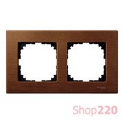 Рамка 2 поста, вишня, Merten M-Elegance Дерево MTN4052-3472