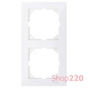 Рамка 2 поста, полярно-белый, Merten M-Pure MTN4020-3619