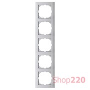 Рамка 5 постов, алюминий, Merten M-Pure MTN4050-3660