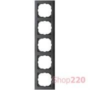 Рамка 5 постов, антрацит, Merten M-Pure MTN4050-3614