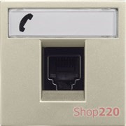 Розетка телефонная RJ12, шампань, Zenit ABB N2217.6 CV