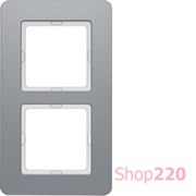Рамка 2 поста, алюминий, Q.7 Berker 10126074