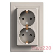 Розетка двойная с заземлением, бронза, EPH9900169 Schneider Asfora