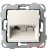 Розетка компьютерная RJ45, слоновая кость, PLK0731131 Plank Electrotechnic