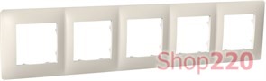 Рамка пятерная CLASSIC, слоновая кость, PLK1050131 Plank Electrotechnic