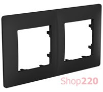 Рамка двойная CLASSIC, антрацит soft-touch, PLK1020241 Plank Electrotechnic