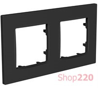 Рамка двойная NORDIC, антрацит soft-touch, PLK1020242 Plank Electrotechnic