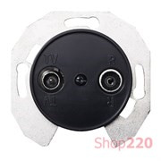 Телевизионная розетка R/TV, конечная, черный, Renova WDE011740 Schneider